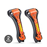 Luxtude Car Window Breaker and Seatbelt Cutter, Car Emergency Escape Tool with Glass Breaker Seat Belt Cutter, 2-in-1 Car Safety Hammer, Premium Carbon Steel Automotive Life Rescue Tools Kit, 2 Packs.