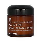 MIZON Snail Repair Cream 2.5 oz, Face Moisturizer with Snail Mucin Extract, All in One Snail Repair Cream, Recovery Cream, Korean Skincare, Wrinkle & Blemish Care by Mizon (2.5 oz 75ml)