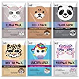 Epielle Character Sheet Masks | Animal Spa Mask | -For All Skin Types |spa gifts for women, Spa Gift, Birthday Party Gift for her kids, Spa Day Party, Girls Night, Mothers Day Gifts | (Assorted Character Mask-6pk A)