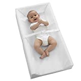 Sealy Baby Soybean Comfort Waterproof 3-Sided Contoured Diaper Changing Pad for Dresser or Changing Table, White, 32” x 16”