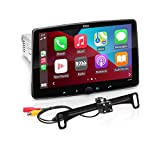 BOSS Audio Systems BCPA9RC Apple CarPlay Android Auto Car Multimedia Player - Single Din Chassis with 9 Inch Capacitive Touchscreen, Bluetooth, No DVD, Multicolor Illumination, Rear Camera Included