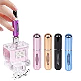 Mini Refillable Perfume Portable Atomizer Bottle Refillable Perfume Spray, Refill Pump Case for Traveling and Outgoing (5ml, 4 Pack) 4