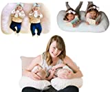 Twin Z Pillow + Grey Cuddle Cover +1 Free Travel Bag - Contains NO Foam!