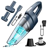 Handheld Vacuum, 8000PA Handheld Vacuum Cordless Strong Suction with Rechargeable Battery and Quick Charge, Mini Vacuum Wet Dry for Car, Home and Office