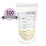 300 Count (5 Pack of 60 Bags) Jumbo Value Pack Breastmilk Storage Bags - 7 OZ, Pre-Sterilized, BPA Free, Leak Proof Double Zipper Seal, Self Standing, for Refrigeration and Freezing - Only at Amazon