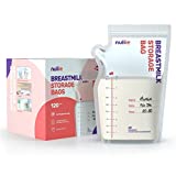 Nuliie 120 Pcs Breastmilk Storage Bags, 8 OZ Breast Milk Storing Bags, Milk Storage Bags with Pour Spout for Breastfeeding, BPA Free, Self-Standing Bag, Space Saving Flat Profile