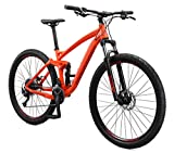 Mongoose Salvo Trail Adult Mountain Bike, 29-inch Wheels, 18-Speed Trigger Shifters, Lightweight Aluminum Large Frame, Hydraulic Disc Brakes, Orange