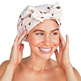 Kitsch Luxury Shower Cap for Women - Waterproof, Reusable Shower Cap for Long Hair, Fashionable Shower Cap (Blush Dot)