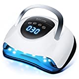 220W UV LED Nail Lamp UV Light Nail Dryer for Nails Gel Polish with 57 Lamp Beads 4 Timer Setting & LCD Touch Display Screen, Auto Sensor, Professional Nail Light UV Nail Lamp for Gel Nails