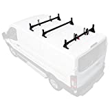 Vantech 3 bar Rack Low Profile 54' Bars Compatible with Ford Transit (Cargo) 2015-On Aluminum Black