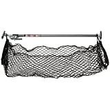 Keeper - Ratcheting Cargo Bar - Black/Silver, Adjustable from 40'-70' - Comes with 60” x 24” Storage Net