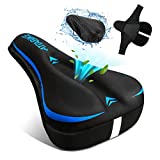Bike Seat Cushion,Attabike Soft Gel Bike Seat Cover, Bike Saddle Cushion with Water & Dust Resistant Cover for Women Men,Outdoor & Indoor Cycling