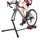 DEUTER Bike Trainer Stand Resistance Adjustable - Portable Magnetic Bicycle Rollers Indoor Exercise/Fitness/Workout - Fordable Fully Aluminum Alloy with Tote Bag for Travel