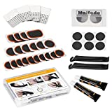 Vilacocha Bike Inner Tire Patch Repair Kit - with 20 PCS Vulcanizing Patch, 6 PCS Glueless Puncture Patchs, Portable Storage Box, Metal Rasp and Tire Lever - for MTB BMX Road Mountain Bicycle