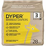 DYPER Bamboo Baby Diapers Size 3 | Natural Honest Ingredients | Cloth Alternative | Day & Overnight | Plant-Based + Eco-Friendly | Hypoallergenic for Sensitive Newborn Skin | Unscented - 28 Count
