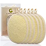 Crovin Loofah Pads - Exfoliating Loofah Body Scrubber 100% Natural Bath Sponge for Men and Women’s SPA - 6 Packs Gifts Luffa Package,Perfect for Bath Shower