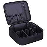Travel Makeup Bag Large Cosmetic Bag Makeup Case Organizer for Women and Girls (A-Black)