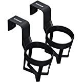 2-Pack Black Auto Car Vehicle Cup Holders Can Drink Bottle Container Hook for Truck Interior, Window Dash Mount
