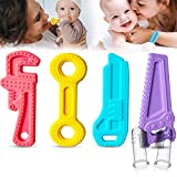 Baby Teething Toys for 0-12 Months Babies, Silicone Freezer Baby Teethers for 0-6 Months, BPA-Free Soothe Babies Sore Gums - Set of 6