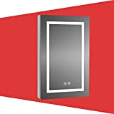 Blossom Recessed or Surface LED Mirror Medicine Cabinet with Lights, LED Medicine Cabinet with Defogger (24x32/Left Hinge)