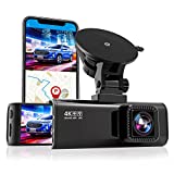 REDTIGER Dash Cam 4K Car Camera Front UHD 2160P with Wi-Fi GPS 3.16' LCD Screen Dash Camera for Cars with Sony Night Vision,170° Wide Angle Dashboard Cam Recorder G-Sensor Parking Monitor