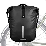 Rhinowalk Bike Pannier Bag, Waterproof Rack Bicycle Bag 20L, Bike Bag Shoulder Bag Laptop Pannier Backpack Professional Cycling Accessories(Black)