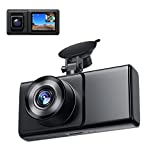 Dash Cam Front and Inside, Dual Dash Camera 1080P FHD Car Video Recorder with IR Night Vision, Loop Recording, Parking Monitor, Motion Detection, Accident Locked, 2.0' IPS Display