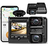 2022 Upgraded 4K 2160P Dash Cam Front and Inside Dual FHD 1080P Built-in GPS WiFi for Cars Taxi, 24H Parking Monitor, Infrared Night Vision, G-Sensor, 2.0' LCD Car Camera, Support 512GB Max