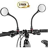 Newlight66 Bike Mirror, Adjustable Handlebar Rear View Mirrors For Mountain Road Bike Bicycle Electric Motorcycle (Black-2PC)