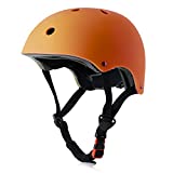 Kids Bike Helmet, Adjustable and Multi-Sport, from Toddler to Youth, 3 Sizes (Orange)