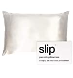 Slip Silk Queen Pillowcase, White (20' x 30') - 100% Pure 22 Momme Mulberry Silk Pillowcase - Anti-Aging, Anti-BedHead, Anti-Sleep Crease