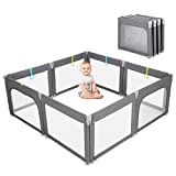 Baby Playpen Portable Kids Safety Play Center Yard Home Indoor Fence Anti-Fall Play Pen, Playpens for Babies, Extra Large Playard, Anti-Fall Playpen