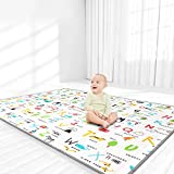 Baby Play Mat 79' X 71',Reversible Waterproof Foldable Foam Floor Playmat for Kids Toddlers, Extra Large Anti- Slip Baby Crawling Mat
