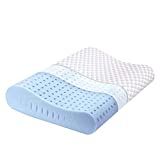 Wonder Comfort Bed Pillows for Sleeping, Ventilated Gel Memory Foam Contour Pillow, Ergonomic Cervical Pillow for Neck Pain, Standard Size, White, SN-CON-SSS