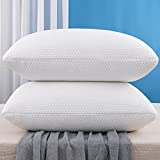 Molblly Shredded Memory Foam Bed Cooling Pillows Set of 2 Pack Standard Size Pillows 20 x 26 in,Adjustable Loft Hypoallergenic Washable The Pillow for Side Back Stomach Sleeper Pillows for Sleeping