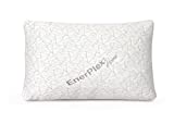 EnerPlex Memory Foam Pillows - Pack of 1 Adjustable, CertiPUR-US Certified Queen Size Pillows for Sleeping w/ Extra Foam & Removable Viscose of Bamboo Cover - Machine Washable Firm Pillow