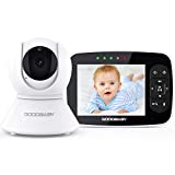 Baby Monitor with Remote Pan-Tilt-Zoom Camera|Keep Babies Safe with 3.5” Large Screen, Night Vision, Talk Back, Room Temperature, Lullabies, 960ft Range