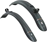 SKS Outdoor Beavertail - Snap On Mounting Universal Front and Rear Bicycle Fender Set - for 26'-28' Wheels, 2.0'- 2.35' Wide Tires, Dirt Protection from Mud and Grime - Made in Germany - Black