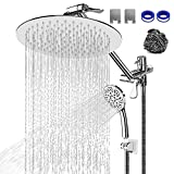 Ordenado Shower Heads with Handheld, 10' Rainfall Shower Head and 9-Setting High Pressure Handheld Shower Heads Combo, Dual Big ShowerHead with 11' Adjustable Extension Arm and 60' Stainless Hose