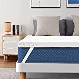 iHomy 3 Inch Memory Foam Mattress Topper Cooling Gel Infused Full Mattress Toppers with Removable Breathable Cover (Full, 3 Inch)