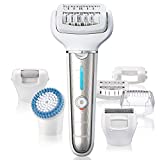 Panasonic Cordless Shaver & Epilator for Women With 7 Attachments, Gentle Wet/Dry Hair Removal, Foot Scrubber & Body Cleansing Brush, ES-EL9A-S