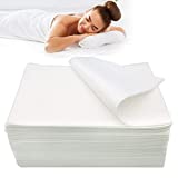 RelaxAim 30pcs(White) Disposable Massage Table Sheets, Disposable Bed Sheets, Massage Bed Cover, 30Gsm Thickness, 31.5″×71″, Waterproof and Oil proof, widely used in Spas, Salons & Hotels