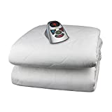 Biddeford Blankets 6 Ounce Quilted Electric Heated Mattress Pad with Digital Controller, Twin, White