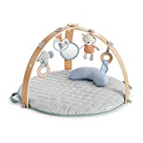 Ingenuity Cozy Spot Reversible Duvet Activity Gym & Play Mat with Wooden Toy bar - Loamy, Ages Newborn +