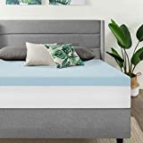 Mellow 3 Inch Ventilated Memory Foam Mattress Topper, Cooling Gel Infusion, CertiPUR-US Certified, Queen