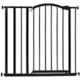 Summer Extra Tall Decor Safety Baby Gate, Fits Openings 28.75-39.75' Wide, Metal, for Doorways & Stairways, 36' Tall Walk-Through Baby & Pet Gate, Black, One Size
