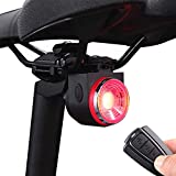 G Keni Bike Tail Light Rechargeable, Anti-Theft Alarm, Warning Electric Horn, Bike Finder with Remote, IPX5 Waterproof Electric Mountain Bike Accessories (Red-Circle)
