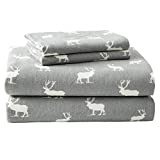 Eddie Bauer - Flannel Collection - Cotton Bedding Sheet Set, Pre-Shrunk & Brushed For Extra Softness, Comfort, and Cozy Feel, Queen, Elk Grove