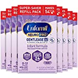 Enfamil NeuroPro Gentlease Baby Formula, Brain and Immune Support with DHA, Clinically Proven to Reduce Fussiness, Crying, Gas & Spit-up in 24 Hours, Non-GMO, Powder Refill Box, 30.4 Oz (Pack of 8)