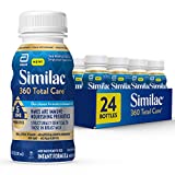 Similac 360 Total Care Infant Formula, with 5 HMO Prebiotics, Our Closest Formula to Breast Milk, Non-GMO, Baby Formula, Ready-to-Feed, 8-fl-oz Bottle (Case of 24)